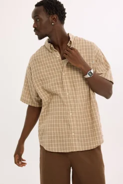 Yard Plaid S/S Shirt Orange