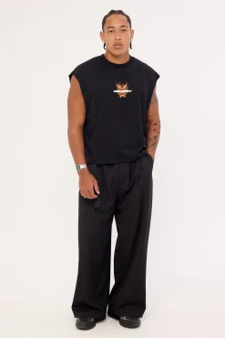 Yasha Cropped Muscle Tank Black