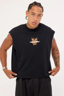Yasha Cropped Muscle Tank Black