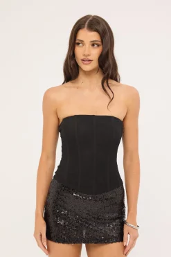Yasmin Sequin Skort Black