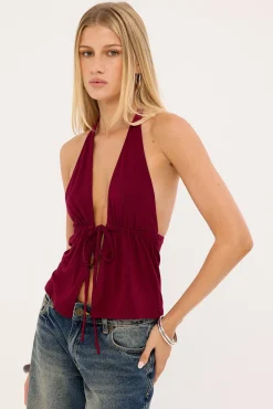 Yiva Top Jersey Burgundy
