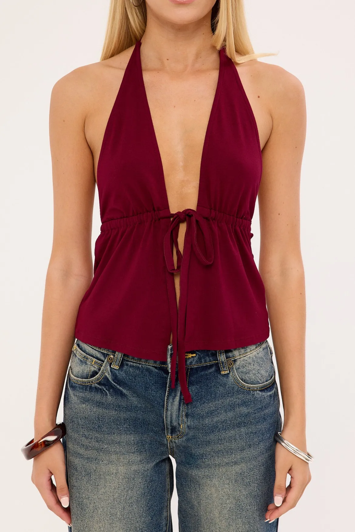 Yiva Top Jersey Burgundy