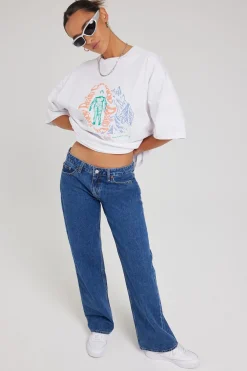 Y2K Low Baggy Jean Famous Blue