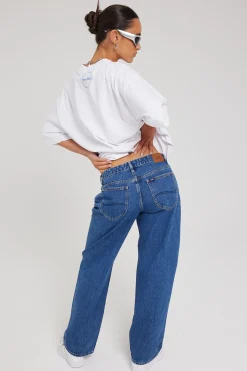 Y2K Low Baggy Jean Famous Blue