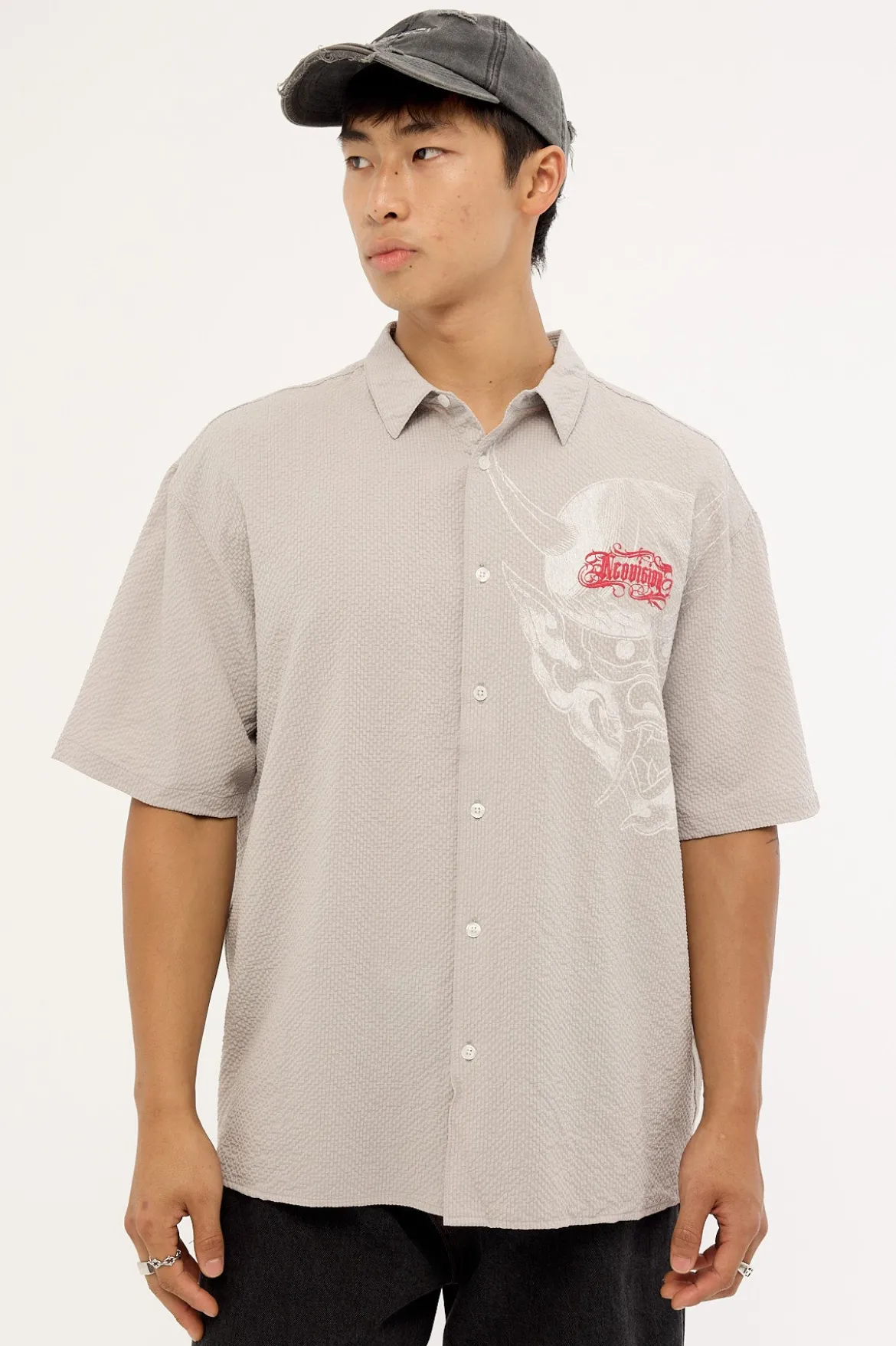 Yokai Oversize Shirt Grey Check