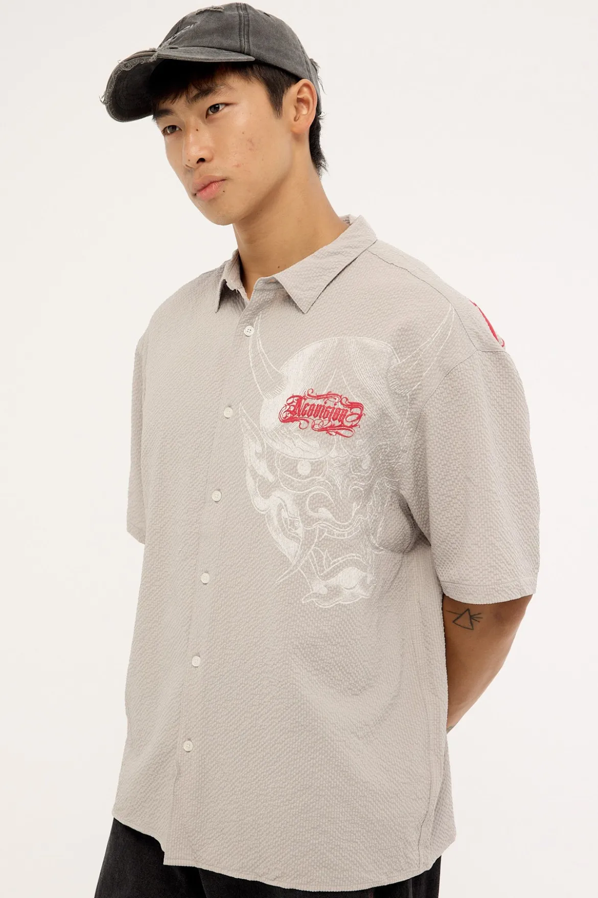 Yokai Oversize Shirt Grey Check