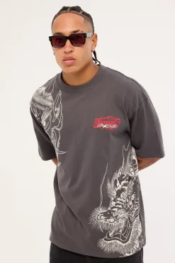 Yokai Oversize Super Heavy Tee Ash Black