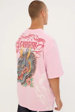 Yokai Oversize Super Heavy Tee Candy Pink