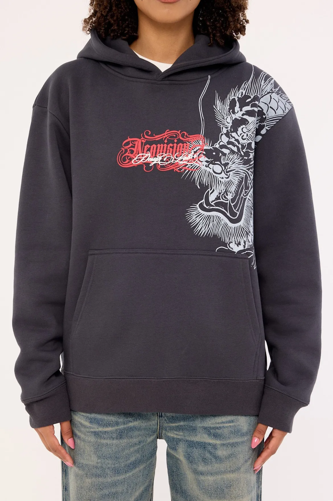 Yokai Relaxed Hoodie Washed Black