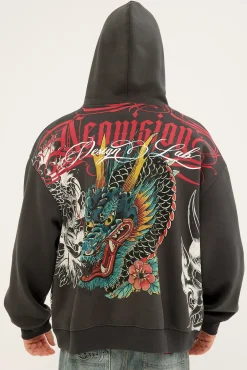 Yokai Street Hoodie Ash Black