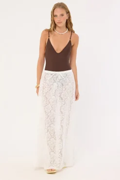Yuri Lace Maxi Skirt White