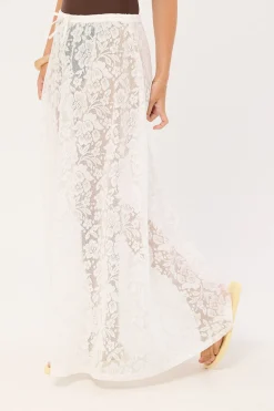 Yuri Lace Maxi Skirt White