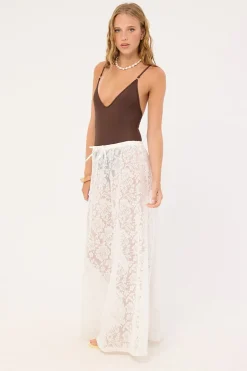 Yuri Lace Maxi Skirt White