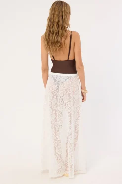 Yuri Lace Maxi Skirt White
