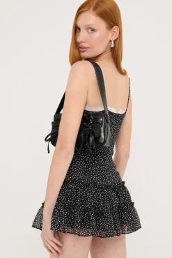 Yves Mini Dress Onyx Polka