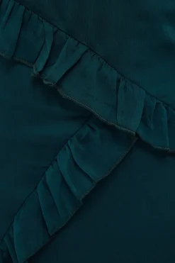 Zarlie Ruffle Maxi Dress Emerald Green