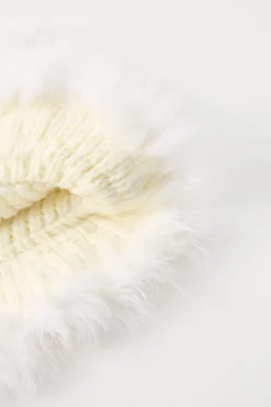 Zaza Faux Fur Hat White