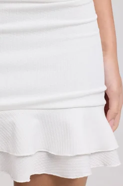 Zazu Halter Mini Dress White