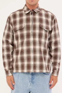 Zeal Zip Through Jacket Pine Cone Brown