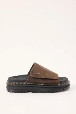 ZebZag Slide Dark Brown Crazy Horse
