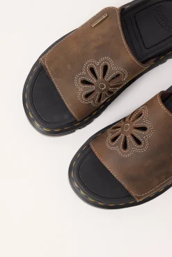 ZebZag Slide Dark Brown Crazy Horse