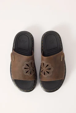 ZebZag Slide Dark Brown Crazy Horse