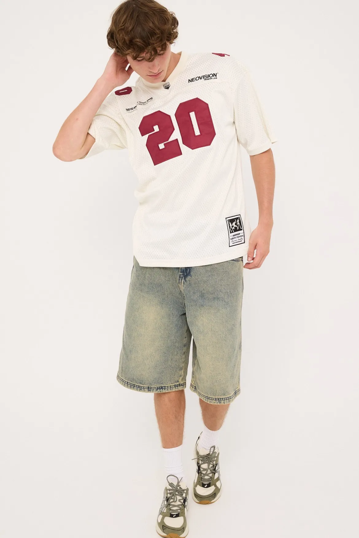 Zenon V Neck Jersey Off White