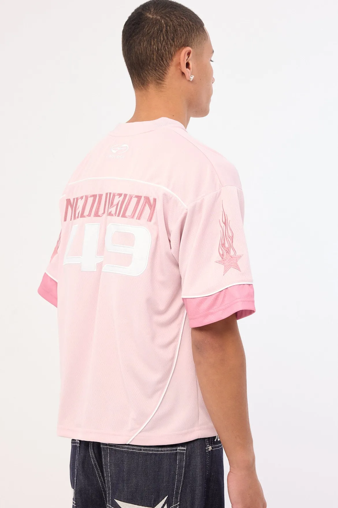 Zenthra Cropped V Neck Jersey Mauve Pink