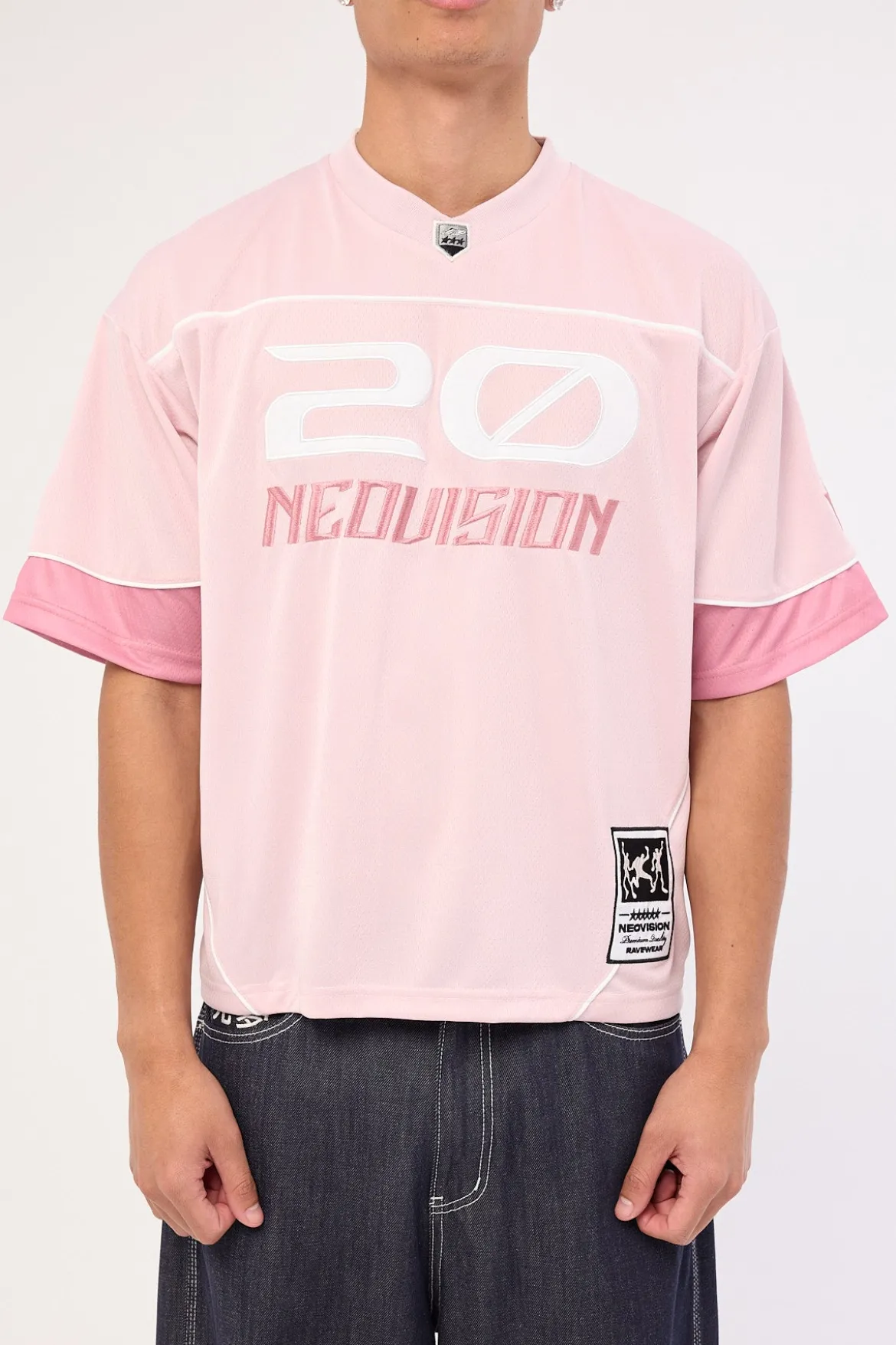 Zenthra Cropped V Neck Jersey Mauve Pink