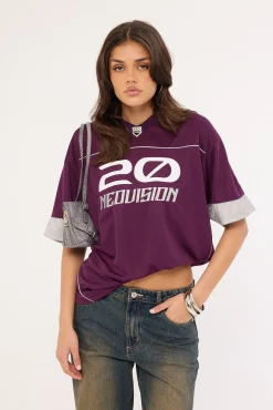 Zenthra V Neck Jersey Plum