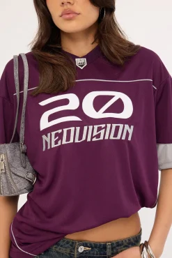 Zenthra V Neck Jersey Plum