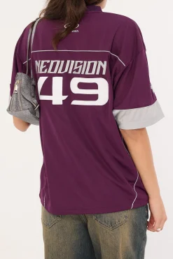 Zenthra V Neck Jersey Plum