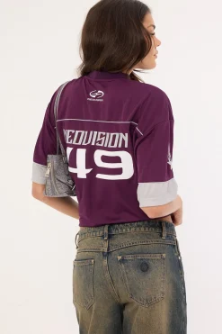 Zenthra V Neck Jersey Plum