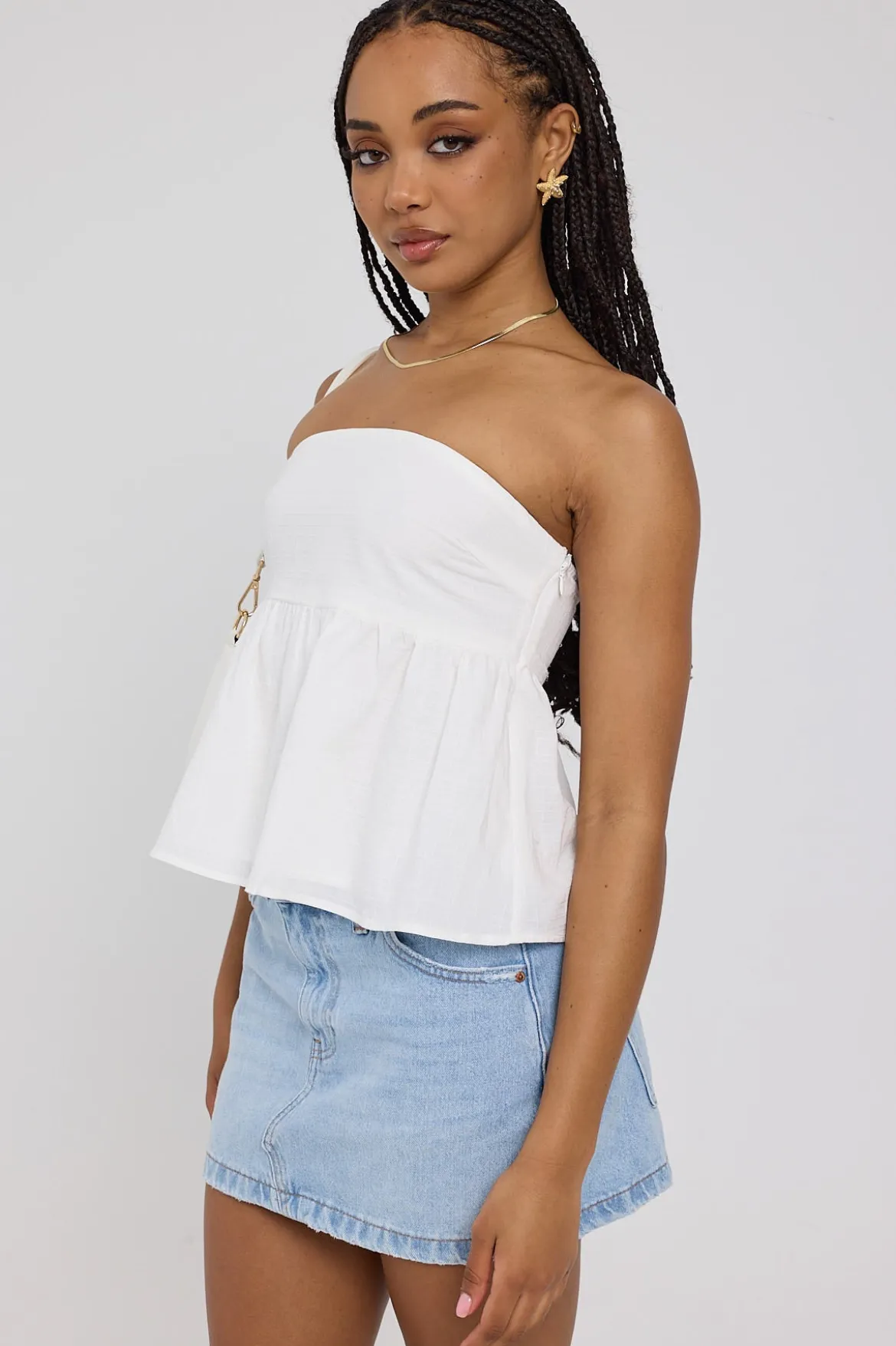 Ziggy Mid Skirt Stream Light Worn