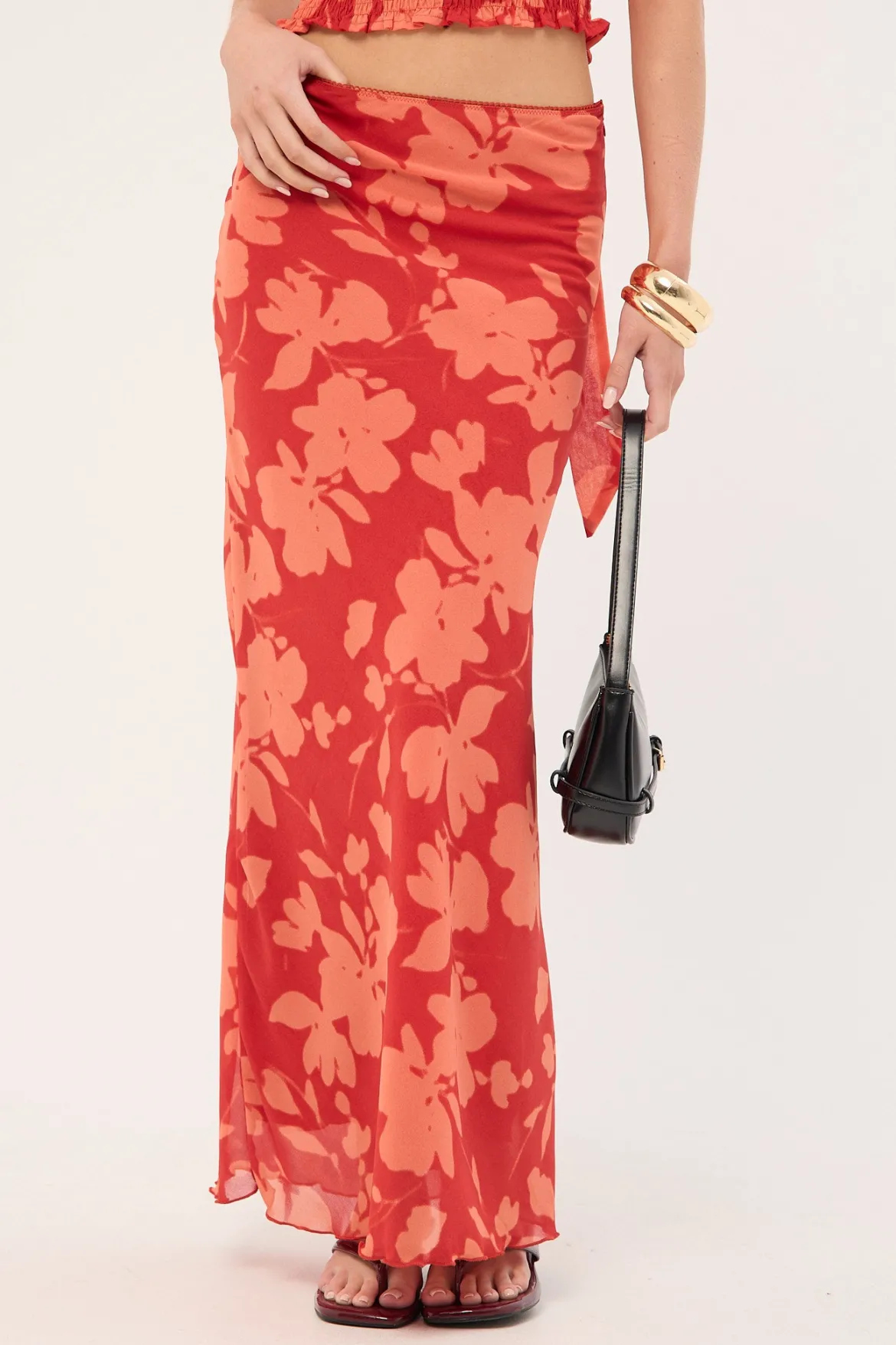 Zinna Maxi Skirt Red Print