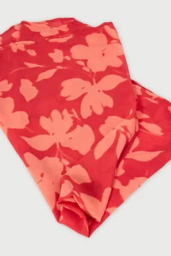 Zinna Scarf Red Print