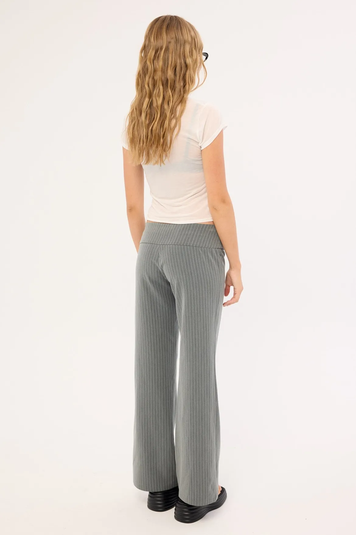 Zolena Trouser Tailoring Pinstripe Grey