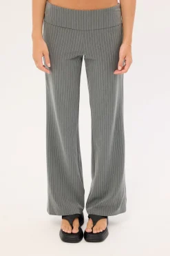Zolena Trouser Tailoring Pinstripe Grey