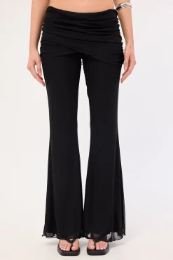 Zuri Mesh Flare Pant Black